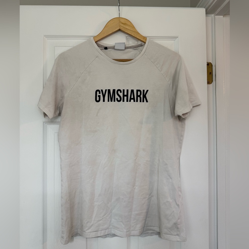Gymshark Cream Tee with Bold Logo
